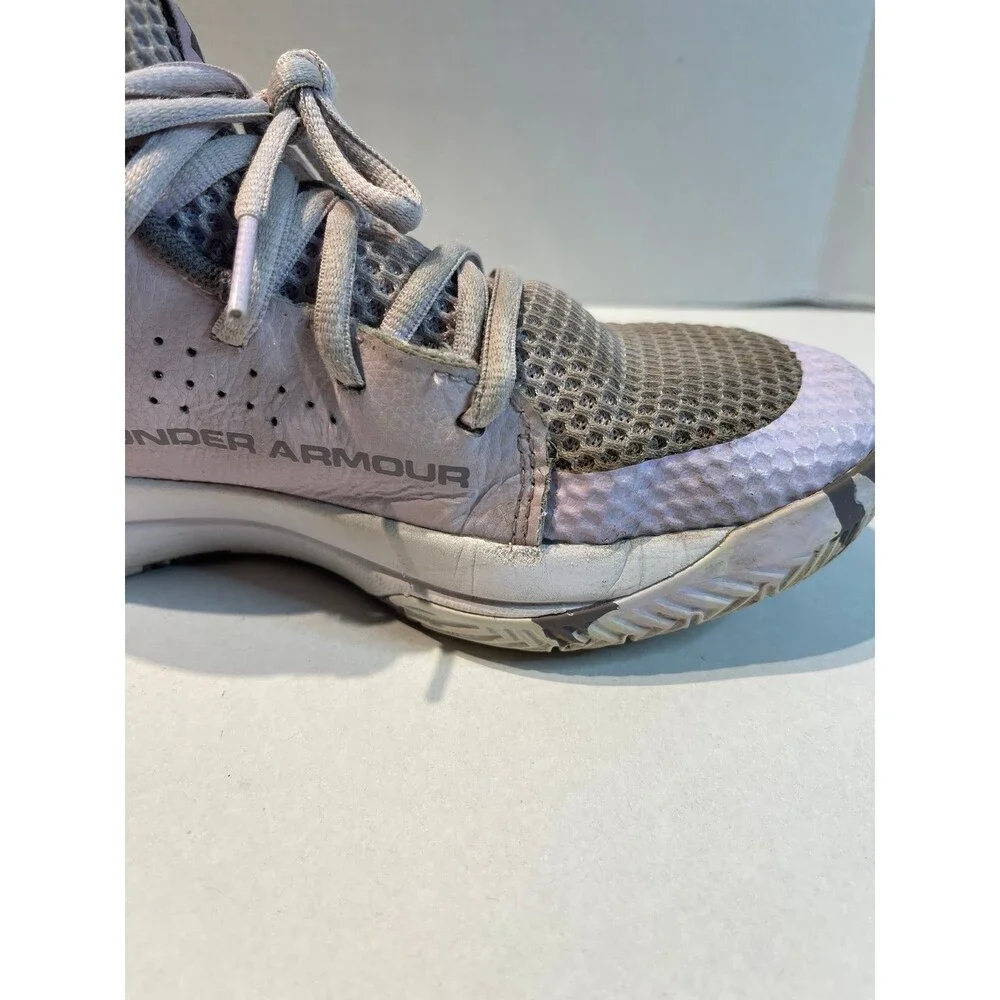 Under Armour Jet 2019 Basketball Shoe Size 4Y Nebula Purple (500)/White